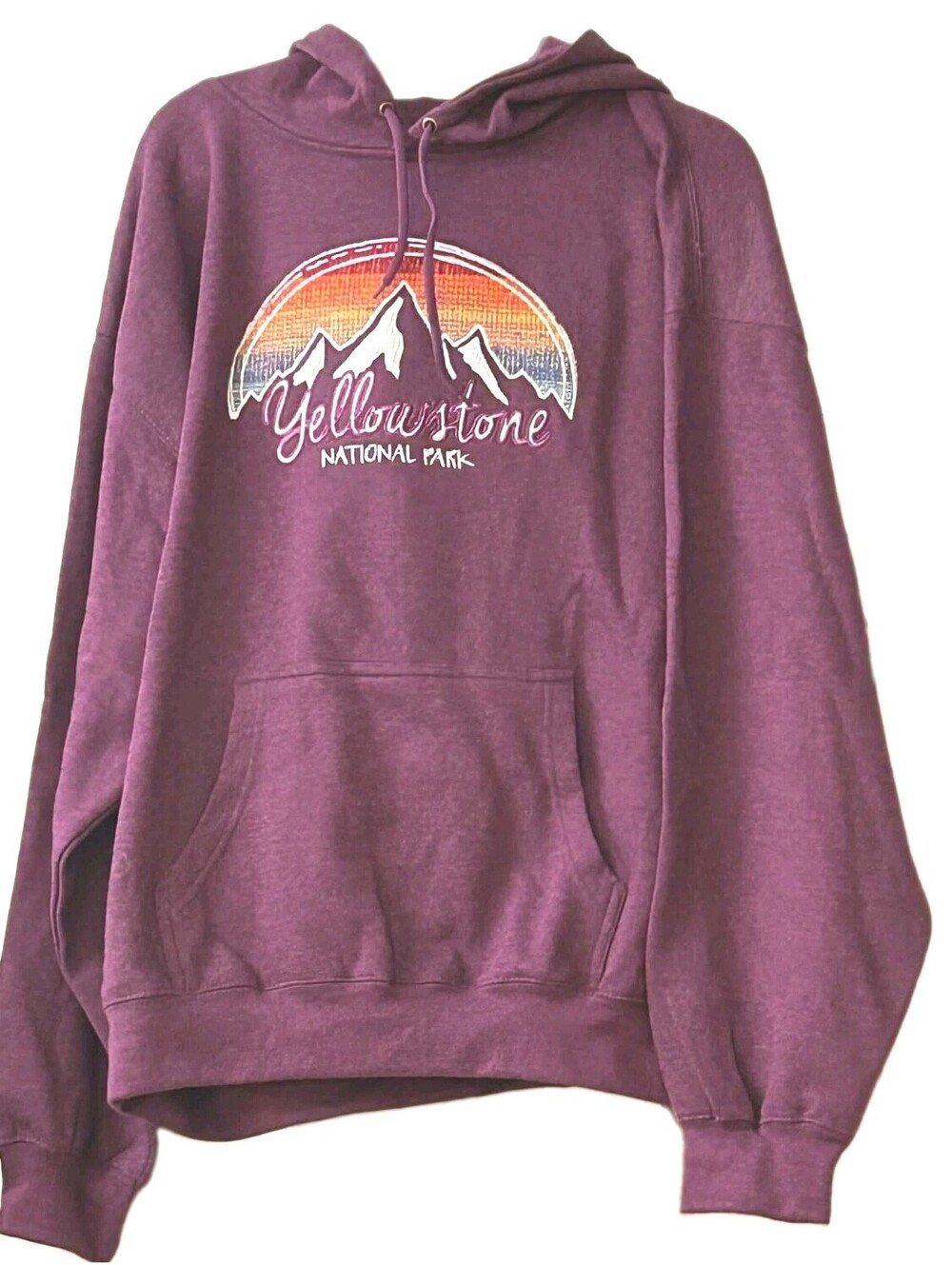 NWT Prairie Mountain Yellowstone National Park Hoodie Sweatshirt Purple XXL